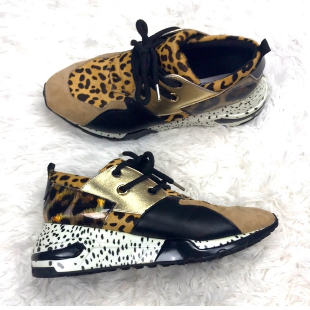 Steve Madden Animal Print Wedge Sneakers